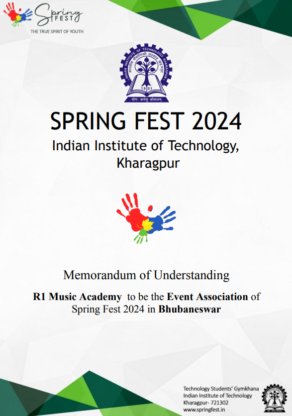 IITKGP Associated R1Academy For Spring Fest 2024 In Bhubaneswar